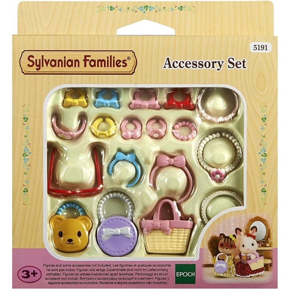 BNIB Calico Critters Sylvanian Families Accessory Set - bags, necklace, glasses